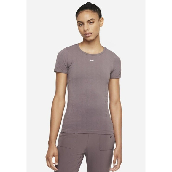 Nike Dri-FIT ADV Aura Slim Fit Short Sleeve Shirt Gray Purple $70 XXL 2XL NWT - Picture 1 of 9
